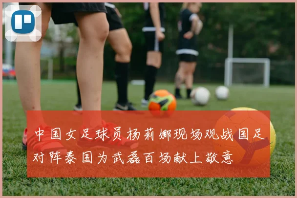 中国女足球员杨莉娜现场观战国足对阵泰国为武磊百场献上敬意